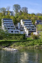 Living on the Ruhr, condominiums, houses on the Ruhrbogen, Hattingen, North Rhine-Westphalia,