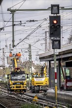 Modernisation of Duisburg Central Station, the platforms of the 13 tracks are being renewed, the