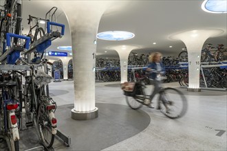 New bicycle car park at Amsterdam Central station, Stationsplein, space for around 7000 bicycles,