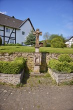 Crossroads in the Pesch district, Nettersheim, Eifel, Euskirchen district, North Rhine-Westphalia,