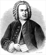 Johann Sebastian Bach (1685-1750) portrait, versatile, famous Baroque composer, composed for