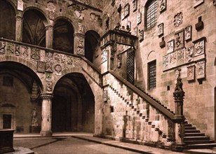 Royal Museum, the courtyard, Bargello Museum, the courtyard, Florence, Italy, Historical, digitally