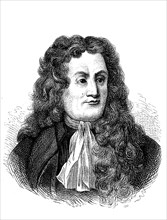 Jean de La Fontaine, 8 July 1621 - 13 April 1695, a French writer, Historical, digital reproduction