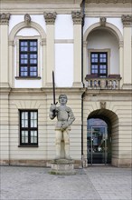 Roland statue in front of the City Hall, Magdeburg, Saxony Anhalt, Germany, Europe