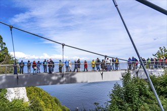 The Königsstuhl Skywalk on the chalk cliffs of Rügen, viewing platform on the famous Königsstuhl