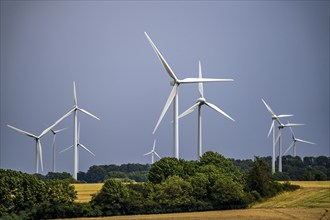 Wind farm south-west of Anröchte in the district of Soest, near the village of Altenmellrich, North