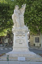 War memorial with sculpture, Valréas, Valreas, Vaucluse, Provence, France, Europe