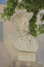 Monument with bust of Joseph Étienne Frédéric Mistral, Etienne, Frederic,