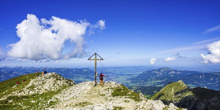 Summit cross, Big Thumb, 2280m, Allgaeu Alps, Allgaeu, Bavaria, Germany, Europe