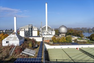 Municipal sewage treatment plant on Salierweg in the north of Bonn, directly on the Rhine, treats