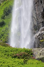 Wyssebach Falls plunges over a striking cliff, Canton of Bern, Switzerland, Europe