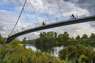 Bridge over the Rhine-Herne Canal near Gelsenkirchen Cycle and footpath, part of the ore railway