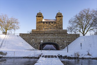 Old lock at Waltrop Lock Park, North Rhine-Westphalia, Germany, Europe