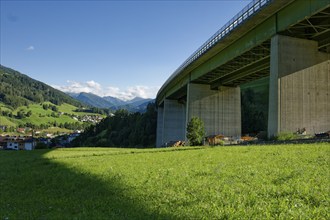 Brenner motorway A 13, Matrei am Brenner, Alpine landscape, Wipptal, Tyrol, Austria, Europe