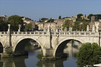 Ponte Vittorio Emanuele bridge over the Tiber, Rome, Italy, Europe