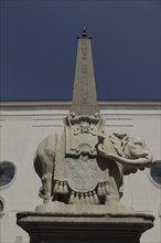 Obelisco della Minerva, elephant with obelisk on the Piazza della Minerva, Rome, Italy, Europe