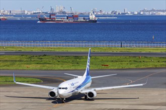 An ANA All Nippon Airways Boeing 737-800 aircraft with registration number JA63AN at Tokyo Haneda