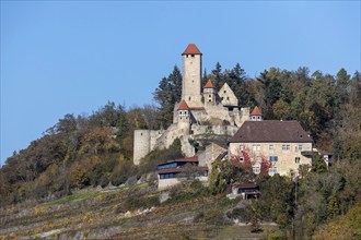 Hornberg Castle, castle of the knight Götz von Berlichingen. Landmark of Neckarzimmern and one of