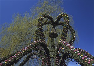 Easter custom, Easter fountain in Franconian Switzerland, detail