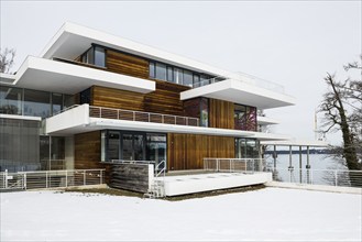 Buchheim Museum of Fantasy with snow in winter, Bernried, Lake Starnberg, Fünfseenland,