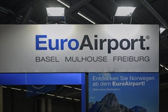 Lettering EuroAirport Basel, Switzerland, Europe