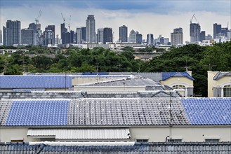 Skyline and residential buildings, Bangkok, Thailand, Asia