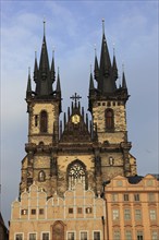 The Teyn Church, a Roman Catholic church in the Gothic style in Prague's Old Town on the Old Town