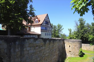 Castle ruins on the Schlossberg, Königsberg in Bavaria, Königsberg i.Bay, town in the district of