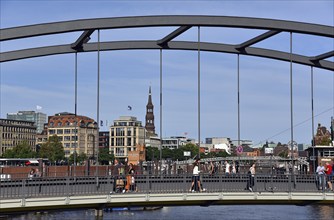 Europe, Germany, Hanseatic City of Hamburg, Inland harbour, View from the Oberbaum Bridge, Europe