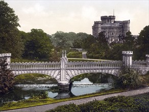 Eglington Castle, ruin of a large, crenellated country house in Kilwinning in the Scottish