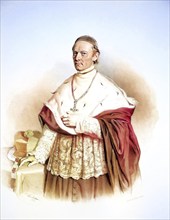 Georg Girk (1793-1868) Bishop of Fünfkirchen (Pécs), Historical, digitally restored reproduction