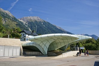 Seegrube station, cable car of the Innsbrucker Nordkettenbahnen, alpine Nordkette, Innsbruck,