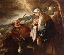 Flight into Egypt (1690-1705), painting by Luca Giordano (Italian, 1634-1705), Historically,