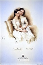 Teresa Milanollo (1827-1904) and Maria Milanollo (1832-1848) Italian violin virtuosos, Historic,