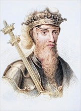 Edward III, 1312-1377, King of England, Illustration from Old England's Worthies, published around