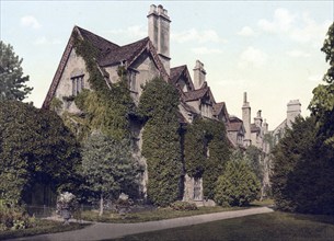 University, Worcester College of Oxford, County of Oxfordshire in England, around 1890, Historical,