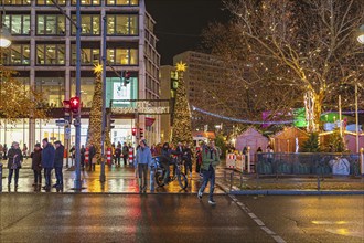 City Christmas market at Breitscheidplatz on Kurfürstendamm in Berlin, Germany, Europe