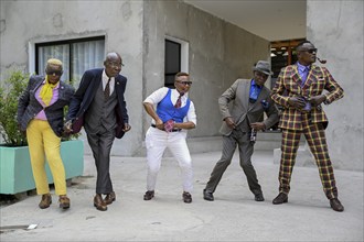 Sapeurs, members of the Société des Ambianceurs et des Personnes élégantes (SAPE), society of