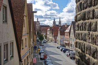 View from the historic town wall at the Galgentor Tower onto Galgengasse and the old town centre of