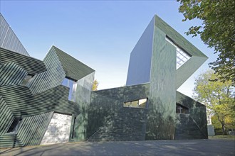 New synagogue built in 2010, Magenza, modern building, Neustadt, Mainz, Rhine-Hesse region,