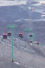 Mount etna cable car, Etna, Sicily, Italy, Europe