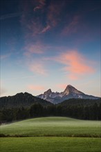 Watzmann, sunrise, Berchtesgadener Land, Upper Bavaria, Bavaria, Germany, Europe