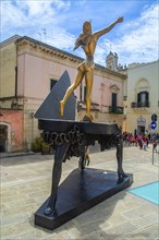 Salvador Dali sculpture Surrealist Piano in the front of Church of San Francesco dAssisi in the