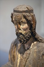 Detail of Christ, Palmesel, wooden figure from around 1350, Diözesan Museum, Rottenburg,