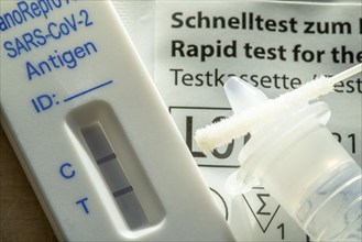 Positive corona antigen rapid test, lay test, self-test, for the detection of SARS-CoV-2 infection,