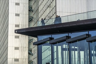 Accessible roof of the car park entrance at the Dreischeibenhaus, on Gustav-Gründgens-Platz,