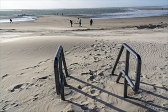 Dispatched beach access North Sea island of Borkum, East Frisia, Lower Saxony, Germany, Europe