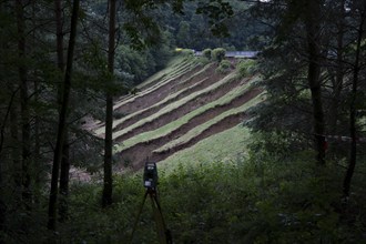 Flood in North Rhine-Westphalia, Steinbachtalsperre in the district of Euskirchen, the dam