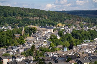 Bad Berleburg, in the district of Siegen-Wittgenstein, Rothaargebirge, Sauerland, upper town, with