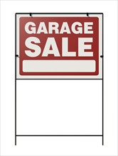 Garage yard sign isolated on a white background